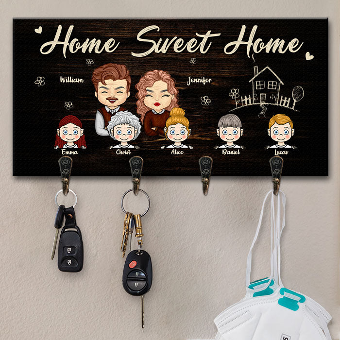 Il n'y a pas d'endroit plus heureux que notre maison - Porte-clés personnalisé, porte-clés - Cadeau pour couples, mari et femme