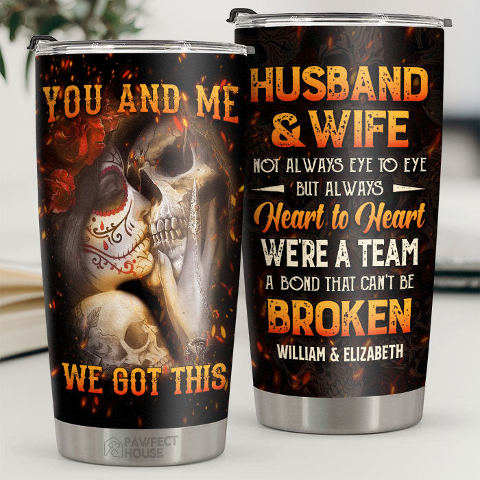 Pas toujours les yeux dans les yeux, mais toujours le cœur à cœur - Verre personnalisé - Cadeau pour couple, mari et femme, anniversaire, fiançailles, mariage, cadeau de mariage