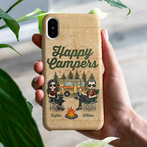Nous sommes des campeurs heureux - Cadeau pour couples en camping, mari et femme - Coque de téléphone personnalisée