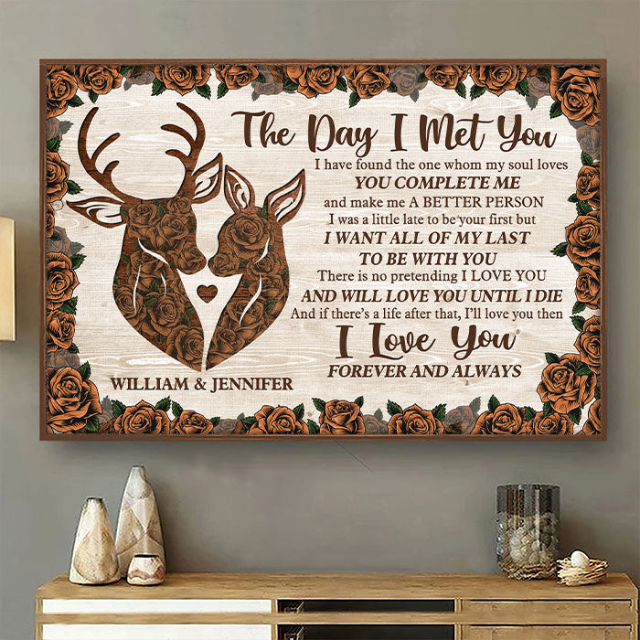 Tu me complète – Affiche horizontale personnalisée – Cadeau pour couple, mari et femme
