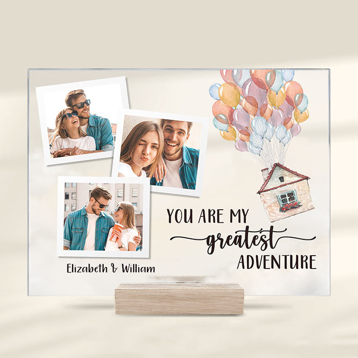 Tu es ma plus grande aventure - Télécharger une image, cadeau pour couple, mari et femme, plaque acrylique personnalisée