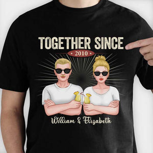 Nous sommes ensemble depuis la dernière décennie - Cadeau pour couple, mari et femme - T-shirt personnalisé, sweat à capuche