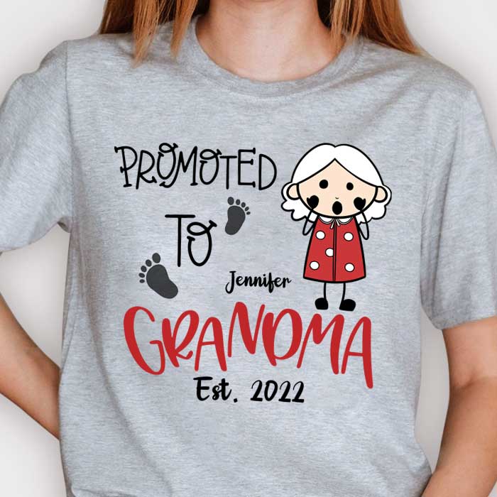 I'm Promoted To Grandma - Gift For Mom, Grandma - Personalized Unisex T-shirt, Hoodie.