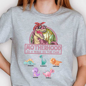 Motherhood Is A Walk In The Park - Gift For Mom - Personalized Unisex T-shirt, Hoodie.