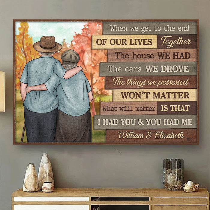 Notre joyeux voyage comptera - Affiche horizontale personnalisée - Cadeau pour couples, mari et femme