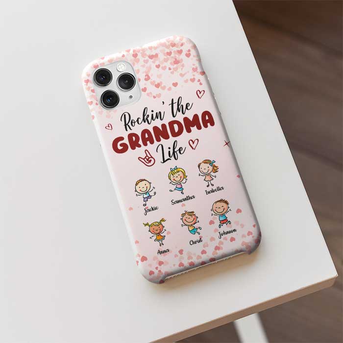 Rockin' This Amazing Grandma Life - Cadeau pour grand-mère - Coque de téléphone personnalisée