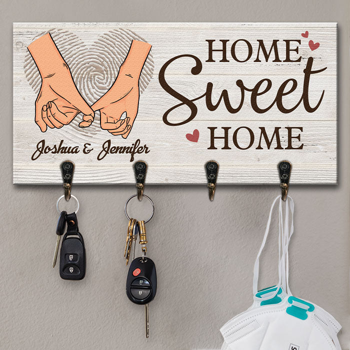 Il n'y a pas de meilleur endroit que la maison - Porte-clés personnalisé, porte-clés - Cadeaux d'anniversaire, cadeau pour couples, mari et femme
