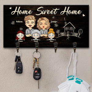 Il n'y a pas d'endroit plus heureux que notre maison - Porte-clés personnalisé, porte-clés - Cadeau pour couples, mari et femme