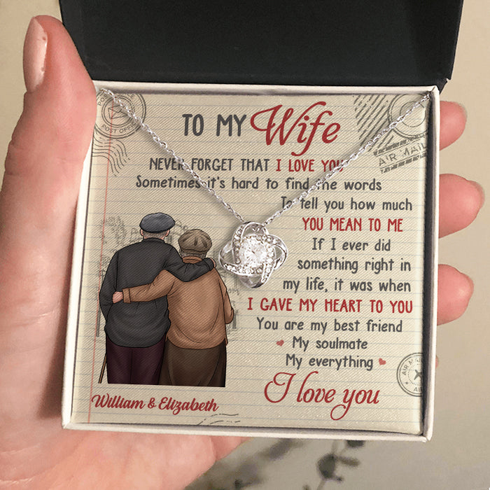 You're My Soulmate, My Everything - Gift For Couples, Personalized Love Knot Necklace.