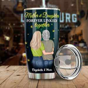 Mère et fille liées à jamais - Verre personnalisé - Cadeau pour fille
