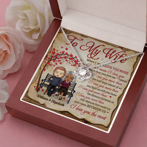 I Love You The Most - Gift For Couples, Personalized Love Knot Necklace.