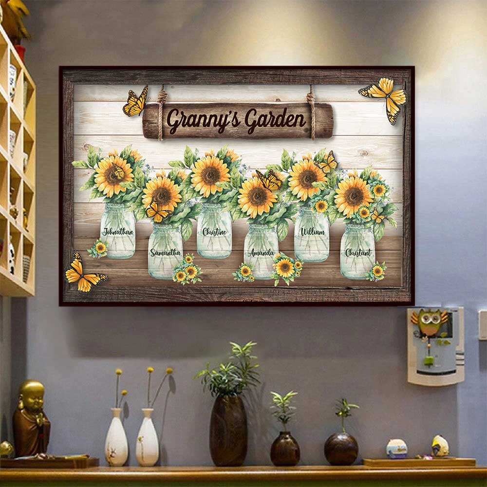 Grandma's Garden - Personalized Horizontal Poster.