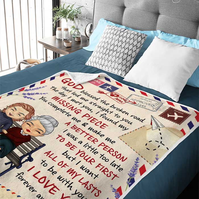 You Complete Me And Make Me A Better Person - Gift For Couples, Personalized Blanket.