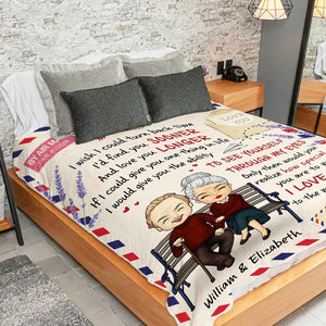 I Love You To The Moon And Back - Gift For Couples, Personalized Blanket.