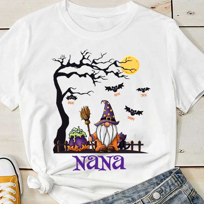 The Old Wizard Of Halloween - Personalized Unisex T-Shirt.