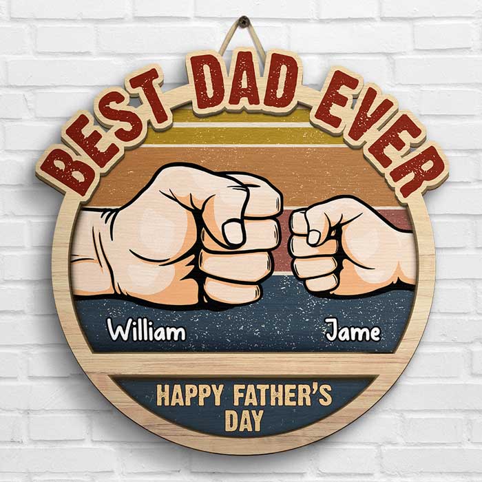 Tu es le meilleur papa - Cadeau pour papa, fête des pères - Panneau en bois personnalisé