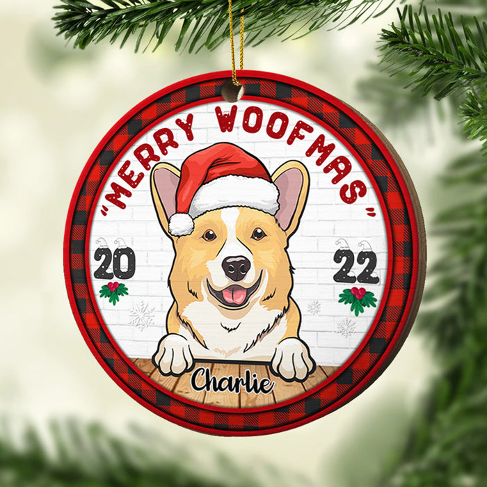 Christmas Cookie Crew - Chiens et chats - Décoration de Noël ronde en bois personnalisée