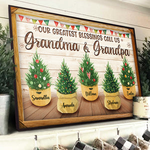 Grandkids - The Greatest Joy Of All - Personalized Horizontal Poster.