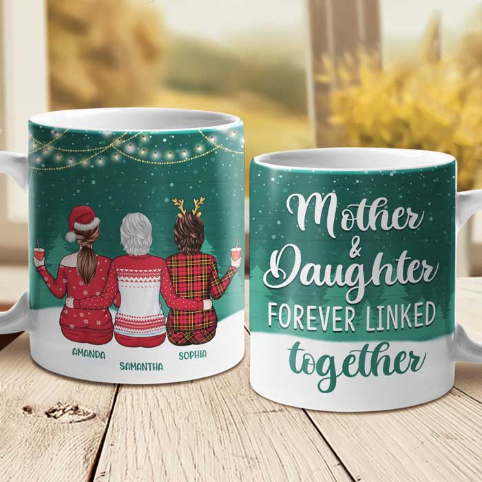 The Love Between Mother And Daughter Knows No Distance - Personalized Mug.