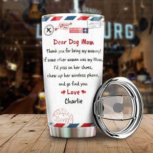 Thank You For Being My Parents - Gift For Dog Lovers, Upload Image - Personalized Tumbler.