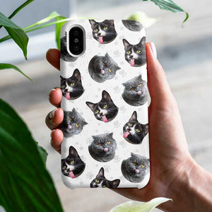 Colorful Paw - Upload Image, Gift For Pet Lovers - Personalized Phone Case.