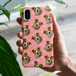 Colorful Paw - Upload Image, Gift For Pet Lovers - Personalized Phone Case.