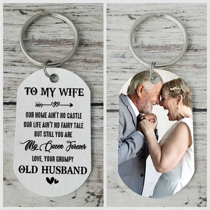 You Are My Queen Forever - Upload Image, Gift For Couples - Personalized Keychain.