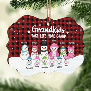 Les petits-enfants rendent la vie plus belle - Décoration de Noël en bois personnalisée en forme de Benelux - Cadeau pour grands-parents, cadeau de Noël