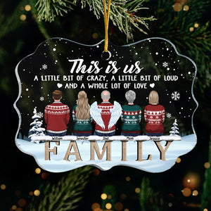 This Is Us, Whole Lot Of Love - Personalized Custom Benelux Shaped Acrylic Christmas Ornament - Gift For Family, Christmas Gift