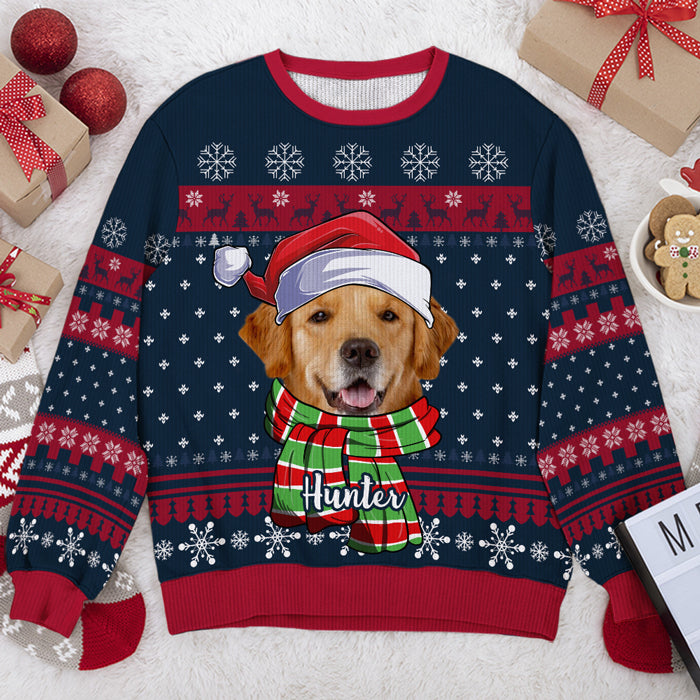 Joyeux Noël ! Sweat-shirt personnalisé pour chien et chat, moche et personnalisé, pull unisexe en laine. Téléchargez une image, cadeau de Noël pour les propriétaires et les amoureux des animaux.