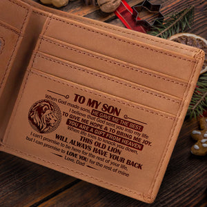 À mon fils, quand Dieu a créé des fils, il m'a donné le meilleur - Portefeuille à deux volets - À mon fils, cadeau pour fils, cadeau de papa et maman pour fils, cadeau d'anniversaire pour fils, cadeau de Noël