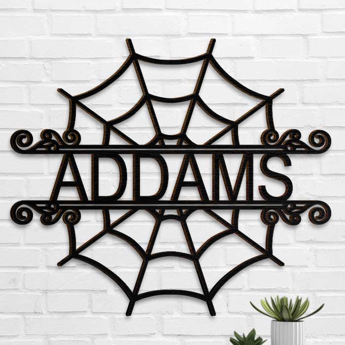 Panneau en bois personnalisé « Araignée d'Halloween bienvenue » – Cadeau pour la famille, cadeau d'Halloween