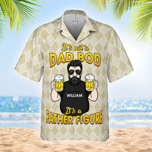 Ce n'est pas un corps de papa, c'est une figure paternelle - Cadeau pour père - Chemise hawaïenne unisexe personnalisée