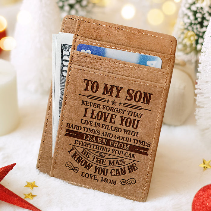 À mon fils, n'oublie jamais que je t'aime - Porte-cartes - À mon fils, cadeau pour fils, cadeau de maman pour fils, cadeau d'anniversaire pour fils, cadeau de Noël