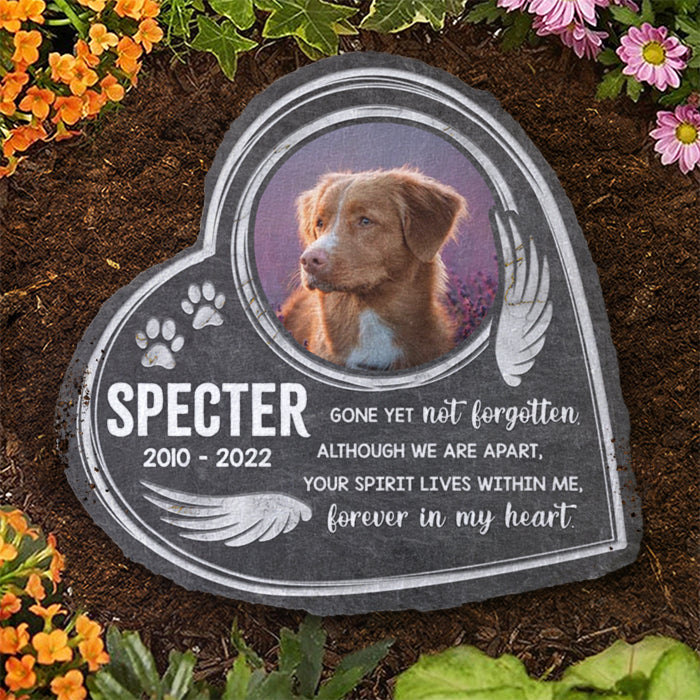 Ton esprit vit avec moi, pour toujours dans mon cœur - Pierre commémorative personnalisée, marqueur funéraire pour animaux de compagnie - Télécharger une image, cadeau commémoratif, cadeau de sympathie