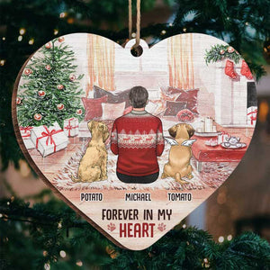 Toujours dans mon cœur - Décoration de Noël en bois personnalisée en forme de cœur - Cadeau commémoratif, cadeau de condoléances, cadeau de Noël