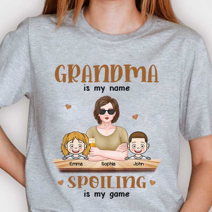 Grand-mère est mon nom - Cadeau pour grand-mère, T-shirt unisexe personnalisé, sweat à capuche