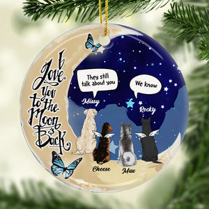 They Miss You Everyday - Personalized Custom Round Shaped Ceramic Christmas Ornament - Memorial Gift, Sympathy Gift, Christmas Gift