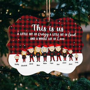 This Is Us, Always Full Of Love - Personalized Custom Benelux Shaped Wood Christmas Ornament - Gift For Family, Christmas Gift