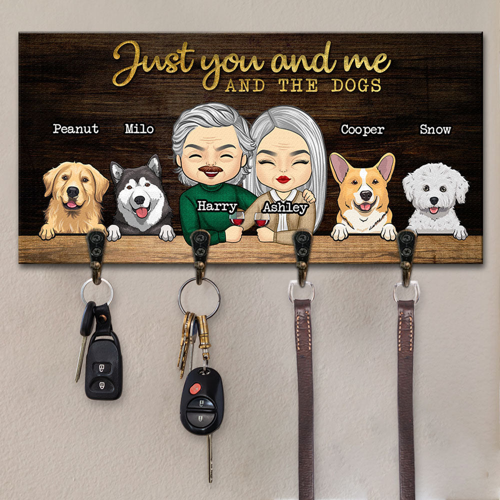 Porte-clés personnalisé « Home Sweet Home », « Toi, moi et les chiens » ; cadeaux d'anniversaire, pour couples, mari, femme, amoureux des chiens