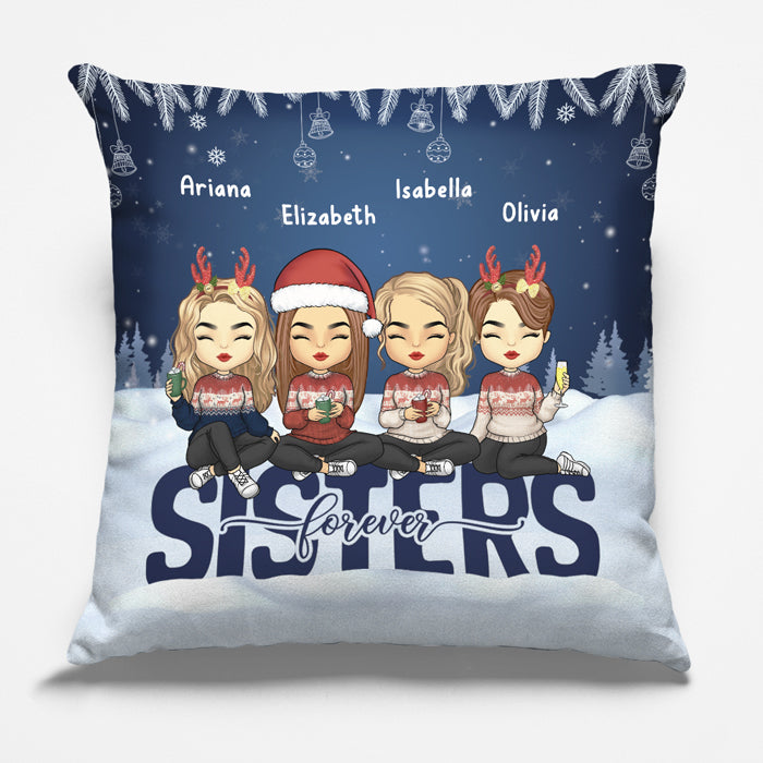 Nous sommes les meilleurs amis pour toujours - Oreiller personnalisé Bestie (insert inclus) - Cadeau de Noël pour les meilleures amies, BFF, sœurs