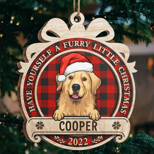 Offrez-vous un Noël tout en fourrure ! Décoration personnalisée pour chien et chat ! Forme ronde en bois ! Cadeau de Noël pour les propriétaires et les amoureux des animaux.