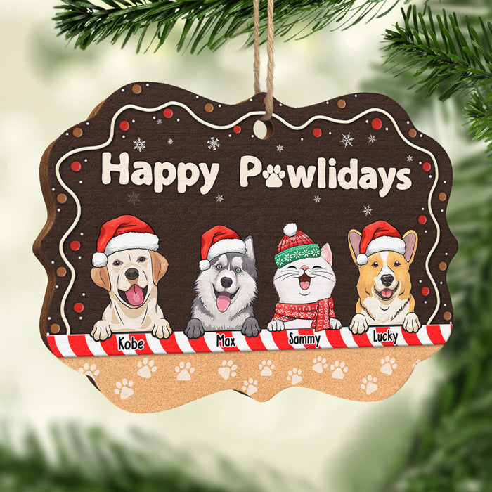 Croyez aux pattes du Père Noël - Ornement personnalisé pour chien et chat - Bois en forme de Benelux - Cadeau de Noël pour propriétaires et amoureux des animaux