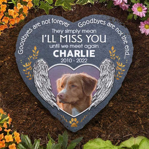 Tu me manqueras jusqu'à notre prochaine rencontre - Pierre commémorative personnalisée, pierre tombale pour animaux de compagnie - Télécharger une image, cadeau commémoratif, cadeau de condoléances
