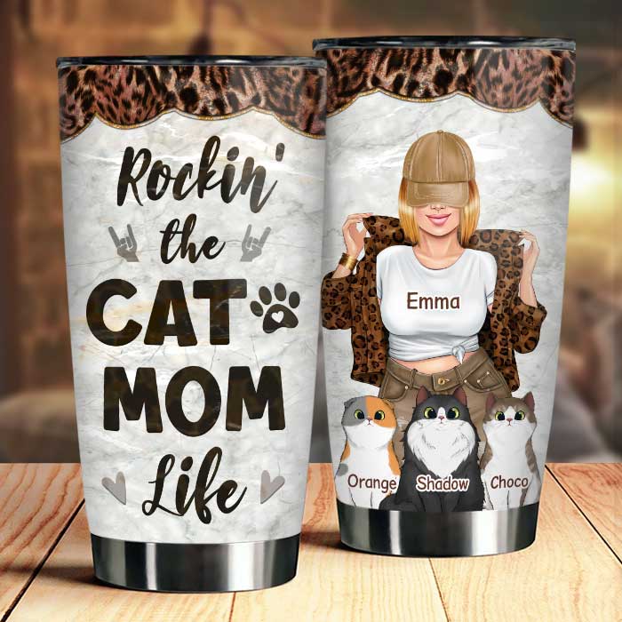 You Had Me At Meow - Gift For Cat Mom, Personalized Tumbler.
