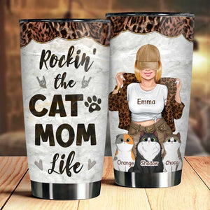You Had Me At Meow - Gift For Cat Mom, Personalized Tumbler.