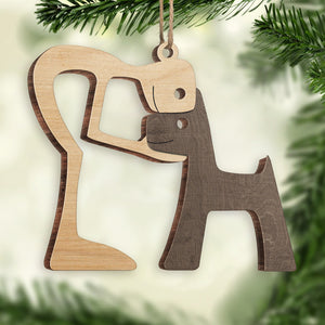 Mon adorable petit bébé en fourrure – Décoration de Noël en bois – Cadeau pour les amoureux des animaux, cadeau de Noël