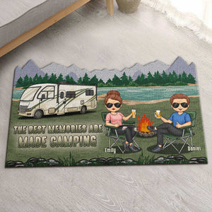La maison est là où nous la garons - Tapis décoratif personnalisé - Cadeau pour les couples, cadeau pour les amateurs de camping 