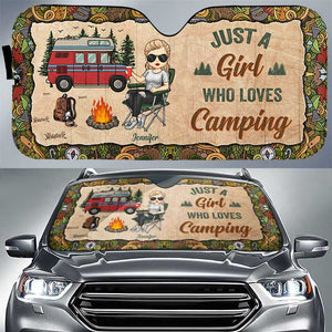 Campingeuse super sexy - Pare-soleil de voiture personnalisé - Cadeau pour meilleure amie