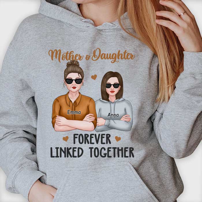 Le bonheur, c'est le temps entre mère et fille ! Cadeau pour maman, t-shirt unisexe personnalisé, sweat à capuche
